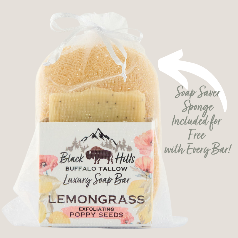 Exfoliating Lemongrass Luxury Buffalo Tallow Soap Bar