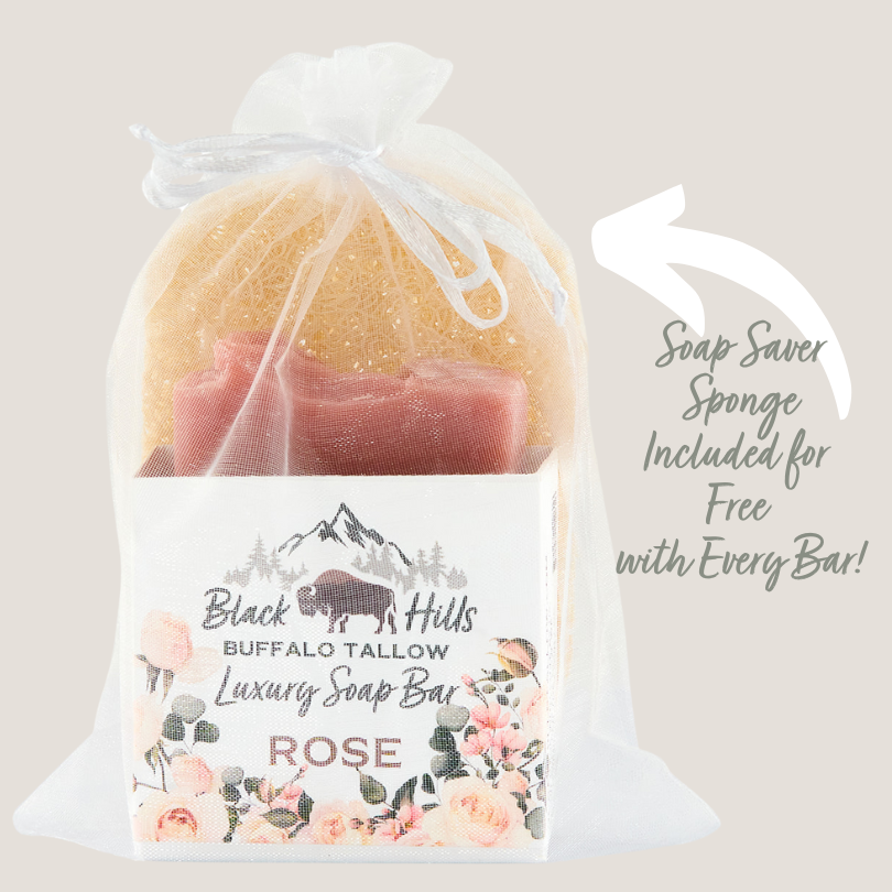 Rose Luxury Buffalo Tallow Soap Bar