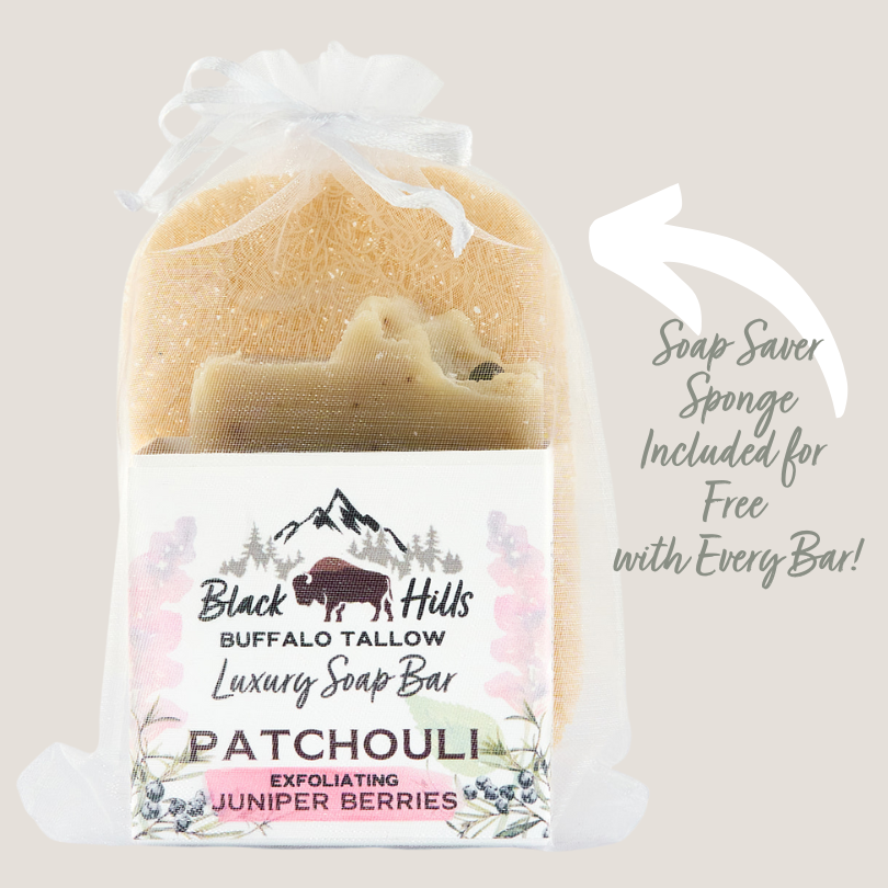 Exfoliating Patchouli Luxury Buffalo Tallow Soap Bar