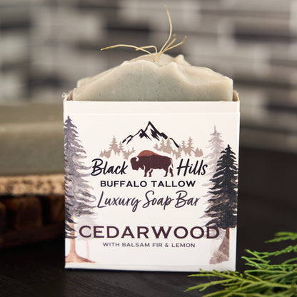 Cedarwood Luxury Buffalo Tallow Soap Bar