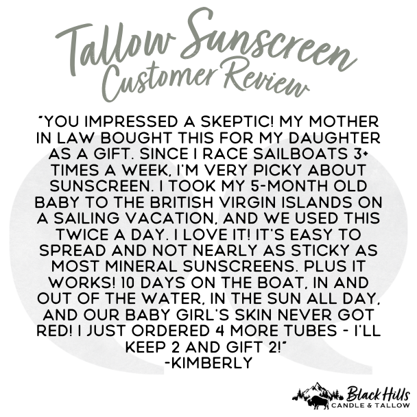 3.25oz Non-toxic Sunscreen with Buffalo Tallow & Non-nano Zinc Oxide