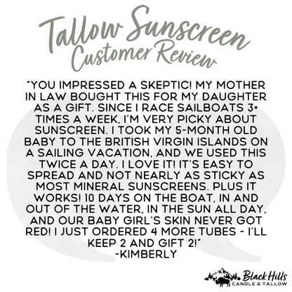 3.25oz Non-toxic Sunscreen with Buffalo Tallow & Non-nano Zinc Oxide