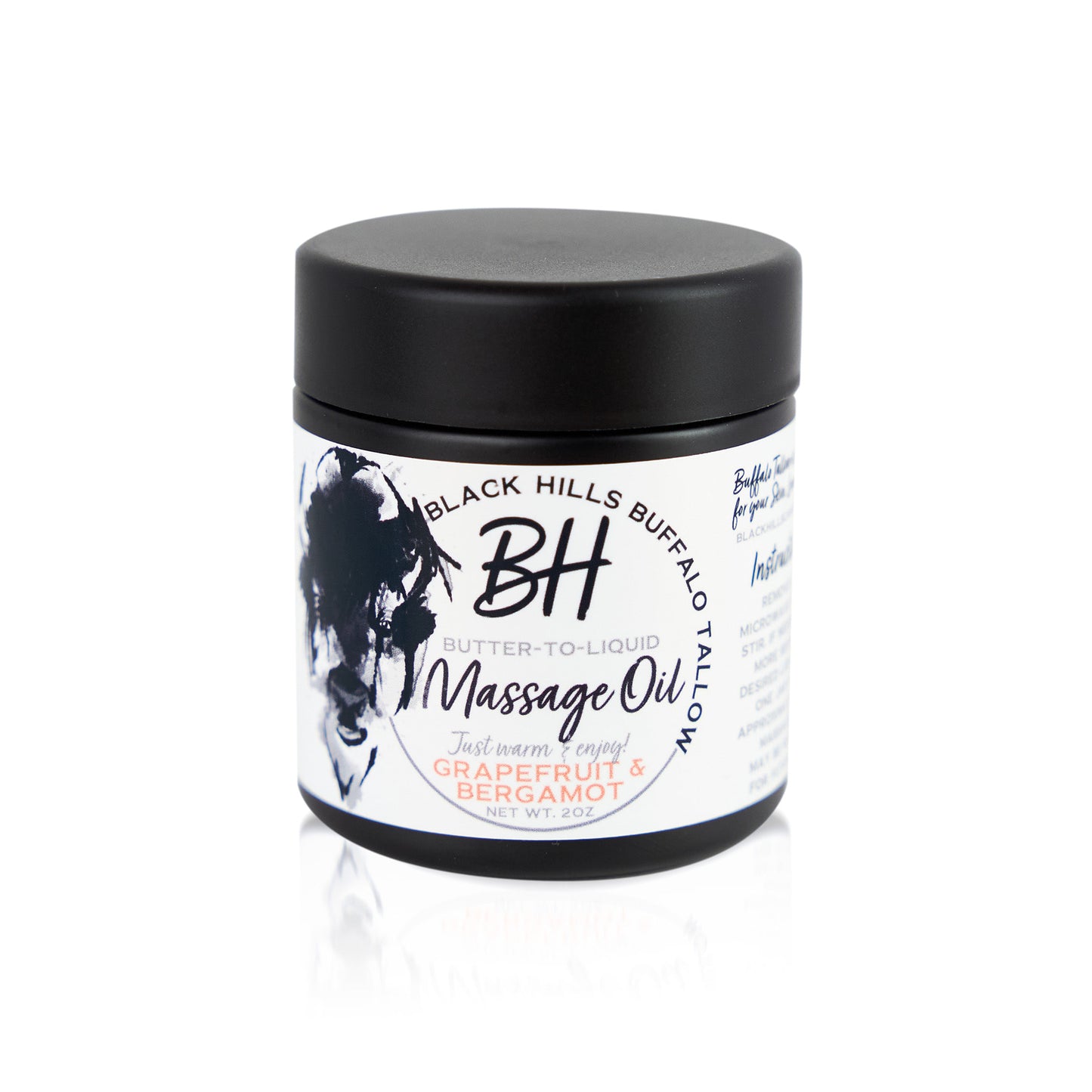 Grapefruit Bergamot Buffalo Tallow Massage Oil