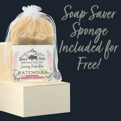 Exfoliating Patchouli Luxury Buffalo Tallow Soap Bar