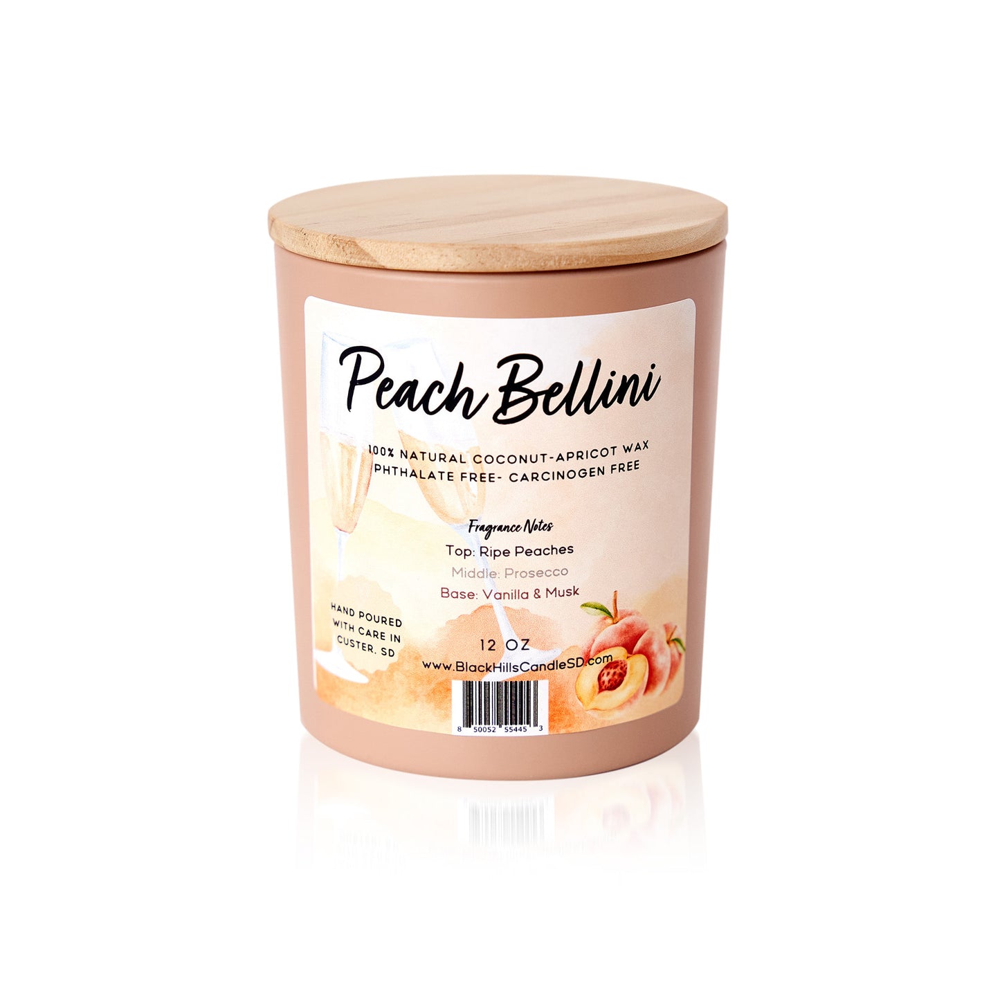 Peach Bellini Clean-Burning Candle