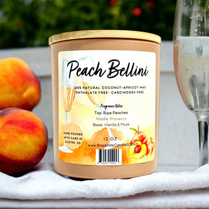 Peach Bellini Clean-Burning Candle