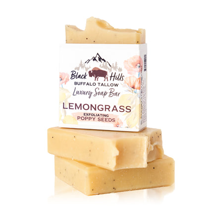 Exfoliating Lemongrass Luxury Buffalo Tallow Soap Bar