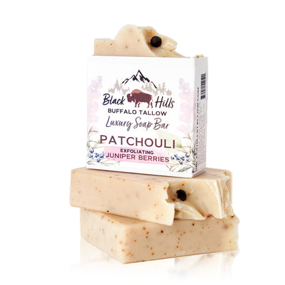 Exfoliating Patchouli Luxury Buffalo Tallow Soap Bar