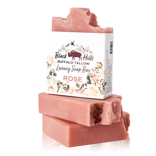 Rose Luxury Buffalo Tallow Soap Bar